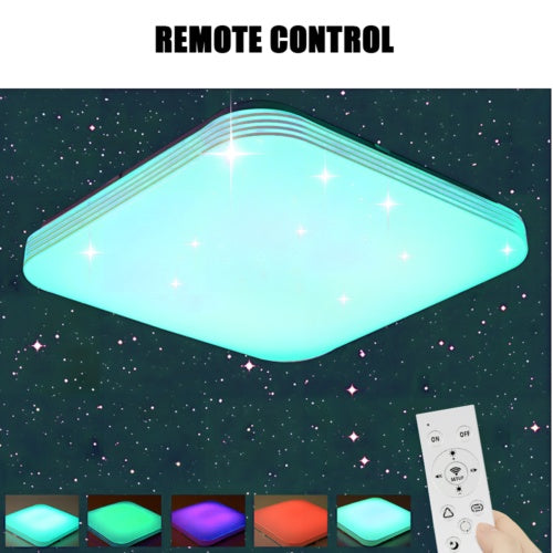 RGB LED Ceiling Light – Dimmable Ceiling Lamp with Remote Control for Living Room