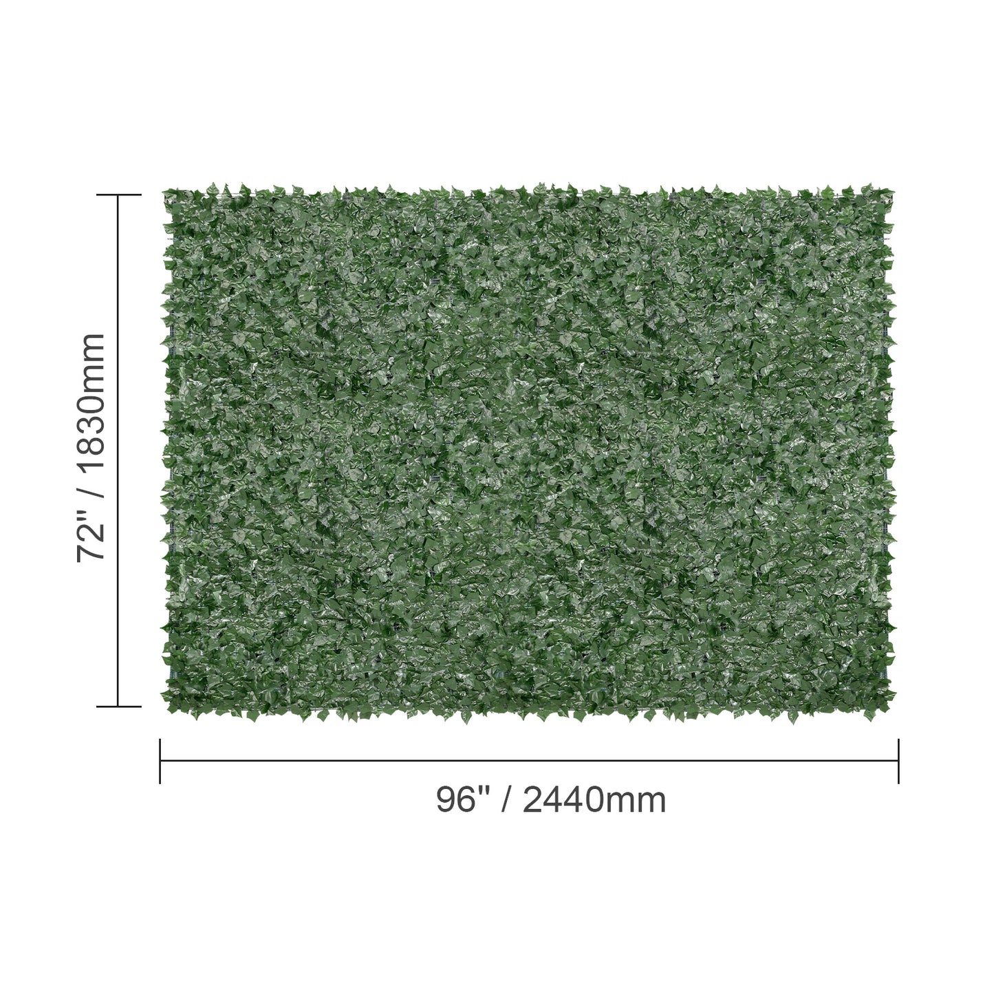 VEVOR Ivy Privacy Fence – 96 x 72 In Artificial Green Wall Screen, Faux Hedges Vine Decoration for Outdoor Garden, Yard, Balcony