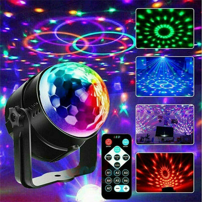 Disco Party Lights – LED Strobe DJ Ball Sound-Activated Dance Lamp