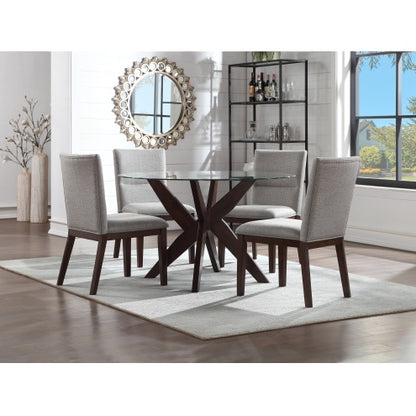 Amalie Dining Table - Dark Brown Elegant Dining Furniture