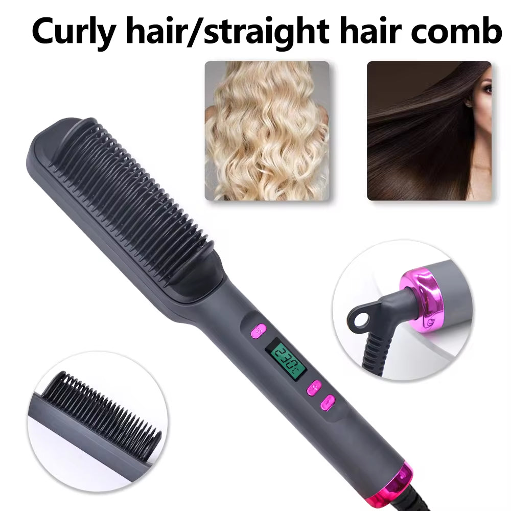 2-IN-1 Hair Straightening Brush