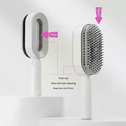 Self-Cleaning Hair Brush for Women – 3D Air Cushion Massager Comb for Scalp Massage & Hair Growth