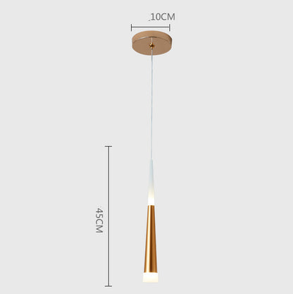 Nordic Cylindrical Single Head Long Dining Chandelier - Elegant Modern Lighting