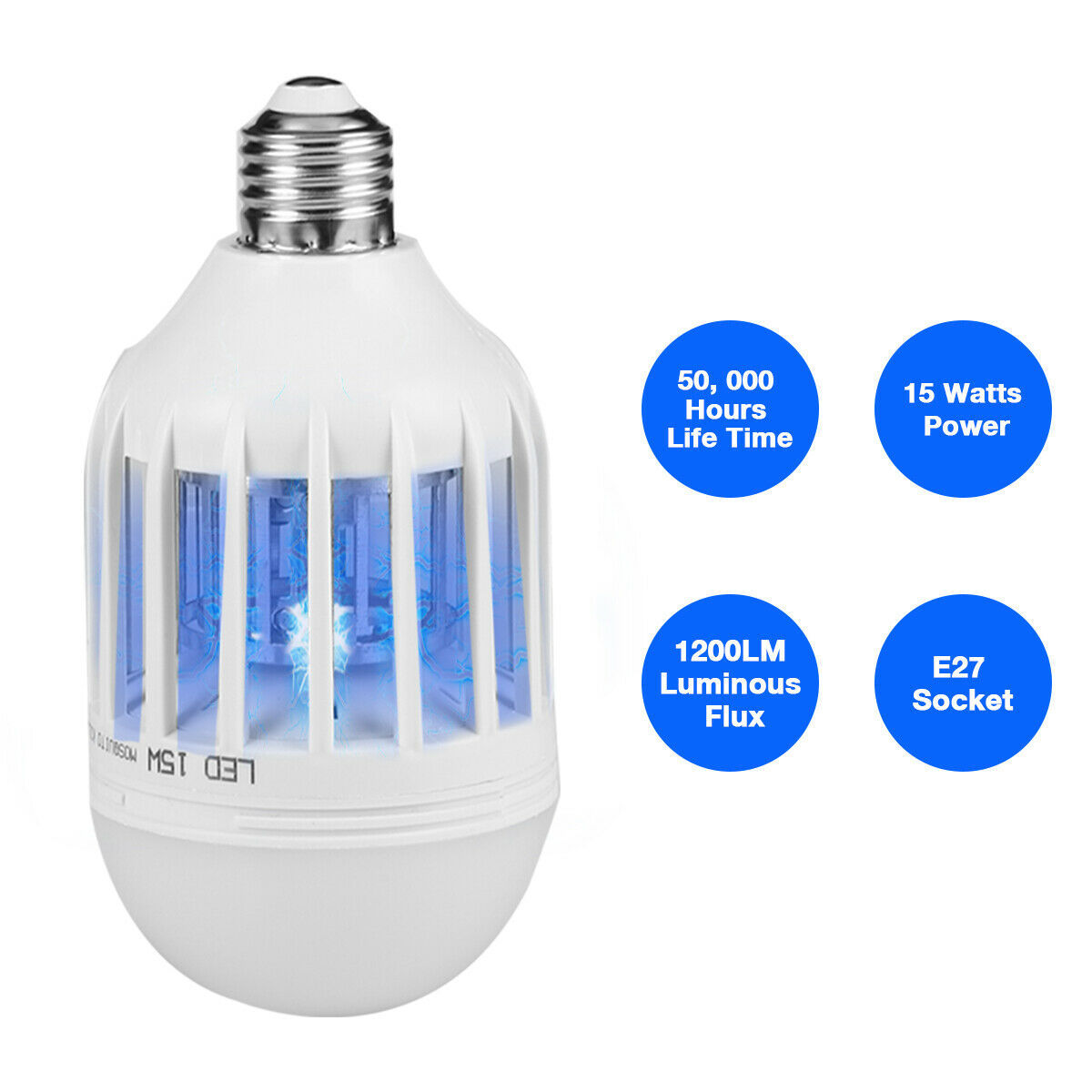 Bug Zapper Light Bulb – Indoor & Outdoor Mosquito and Fly Trap Killer