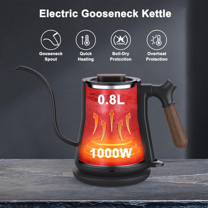 Gooseneck Electric Kettle – Precision Pour Over for Coffee & Tea