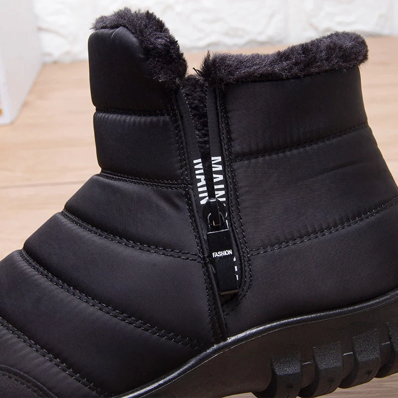 Men's Waterproof Warm Cotton Zipper Snow Ankle Boots ( HOT SALE !!!-60% OFF For a Limited Time )