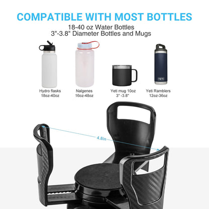 360° Rotatable Car Drinking Bottle Holder – Multifunctional Cup, Phone, and Sunglasses Organizer