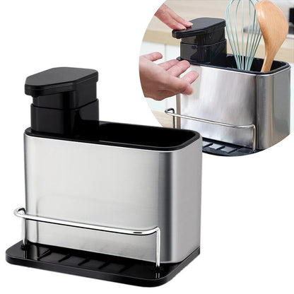 Stainless Steel Door Detergent Organizer – Kitchen Sink Soap Dispenser & Storage Solution