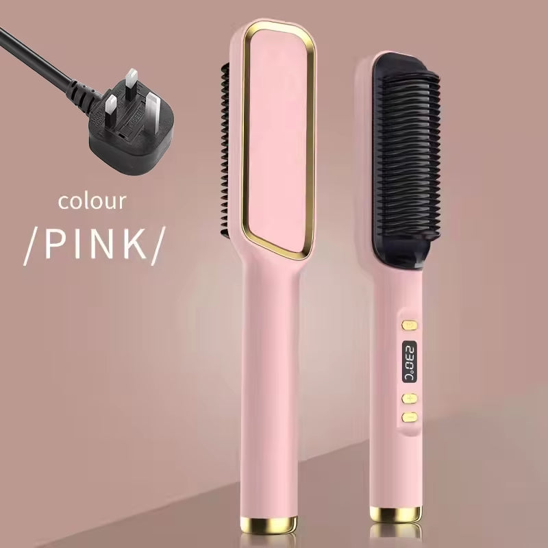 2-IN-1 Hair Straightening Brush