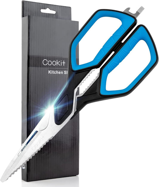 COOKIT Heavy-Duty Kitchen Scissors – Stainless Steel Chef Shears for Poultry, Fish, Meat & Vegetables