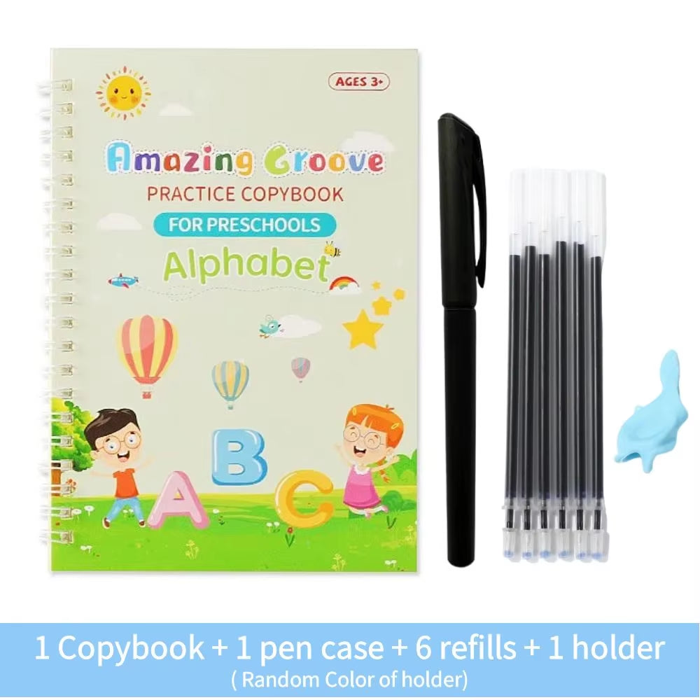 Magic Hand-Writing Practice Books Set (4 BOOKS+5 INK REFILL)