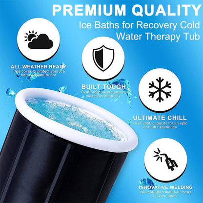 Portable Ice Bath Tub for Athletes – Cold Water Therapy & Hot Tub Folding Bathtub