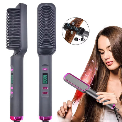 2-IN-1 Hair Straightening Brush