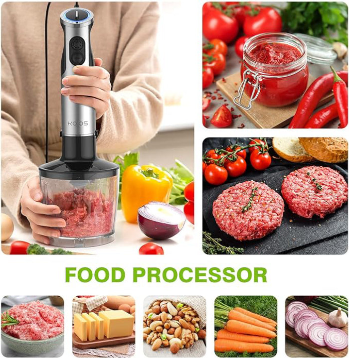 KOIOS Immersion Hand Blender – Powerful and Versatile Kitchen Blender for Smoothies, Soups & More