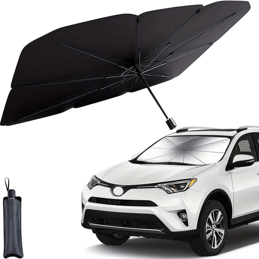 Foldable Car Windshield Sunshade Umbrella - UV Protection & Heat Reduction, Easy to Use & Store