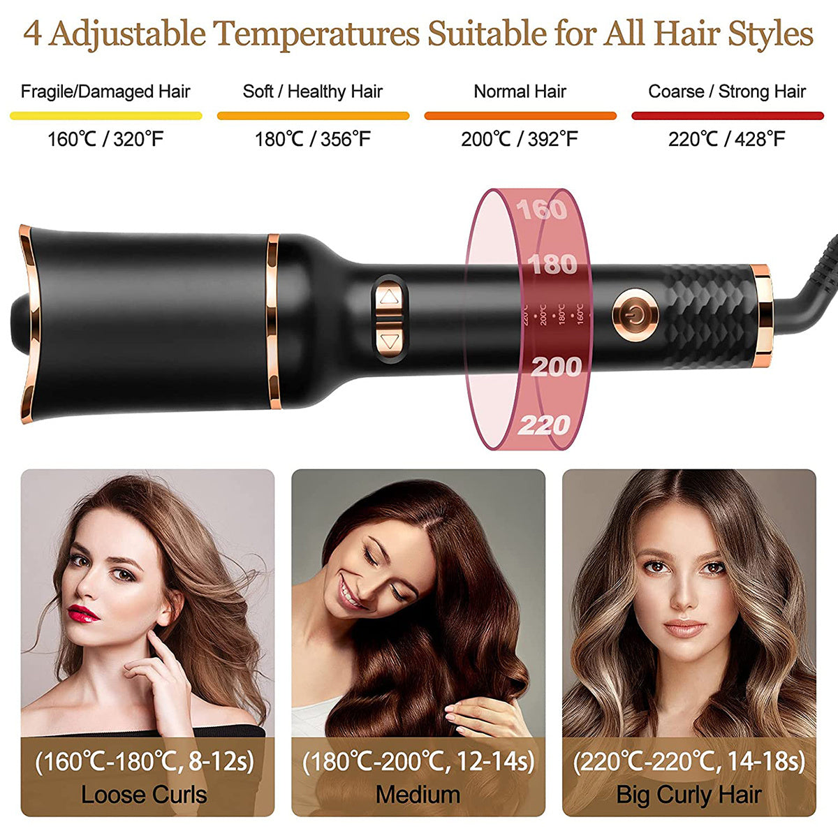 Automatischer Lockenstab – Air Curling Flat Iron &amp; Magic Wand für Wellen in Salonqualität