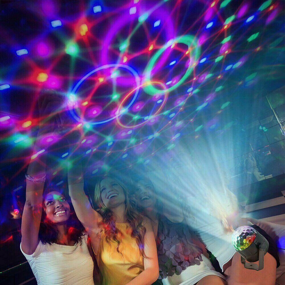 Disco Party Lights – LED Strobe DJ Ball Sound-Activated Dance Lamp