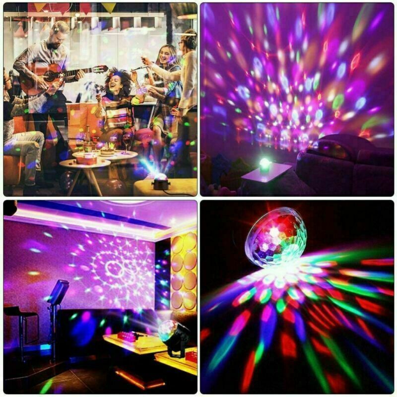 Disco Party Lights – LED Strobe DJ Ball Sound-Activated Dance Lamp