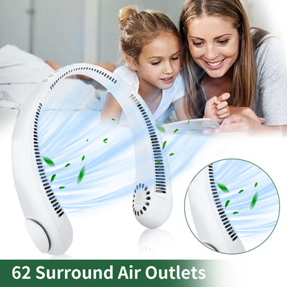 Portable Hanging Neck Fan – 360° Cooling Anytime, Anywhere