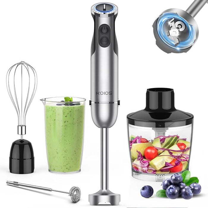 KOIOS Immersion Hand Blender – Powerful and Versatile Kitchen Blender for Smoothies, Soups & More