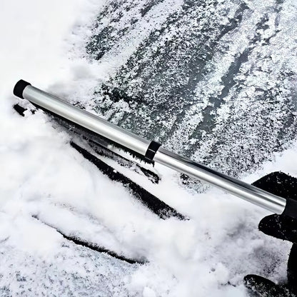 Car Windshield Wiper & Snow Removal Brush – Extendable Stainless Steel Snow Shovel Cleaning Tool