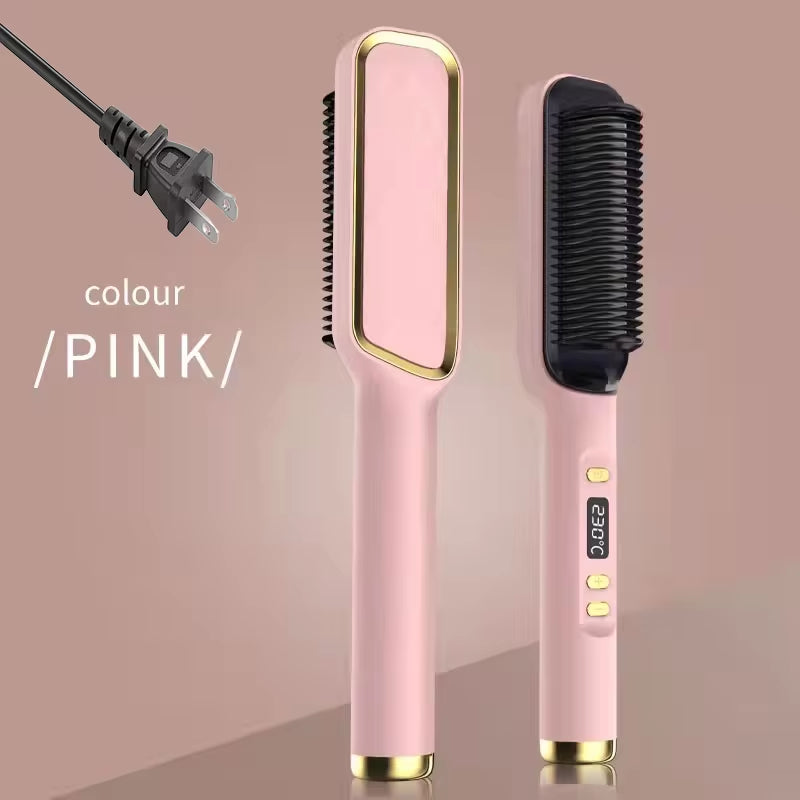 2-IN-1 Hair Straightening Brush