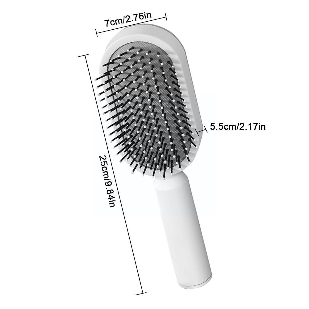 Self-Cleaning Hair Brush for Women – 3D Air Cushion Massager Comb for Scalp Massage & Hair Growth