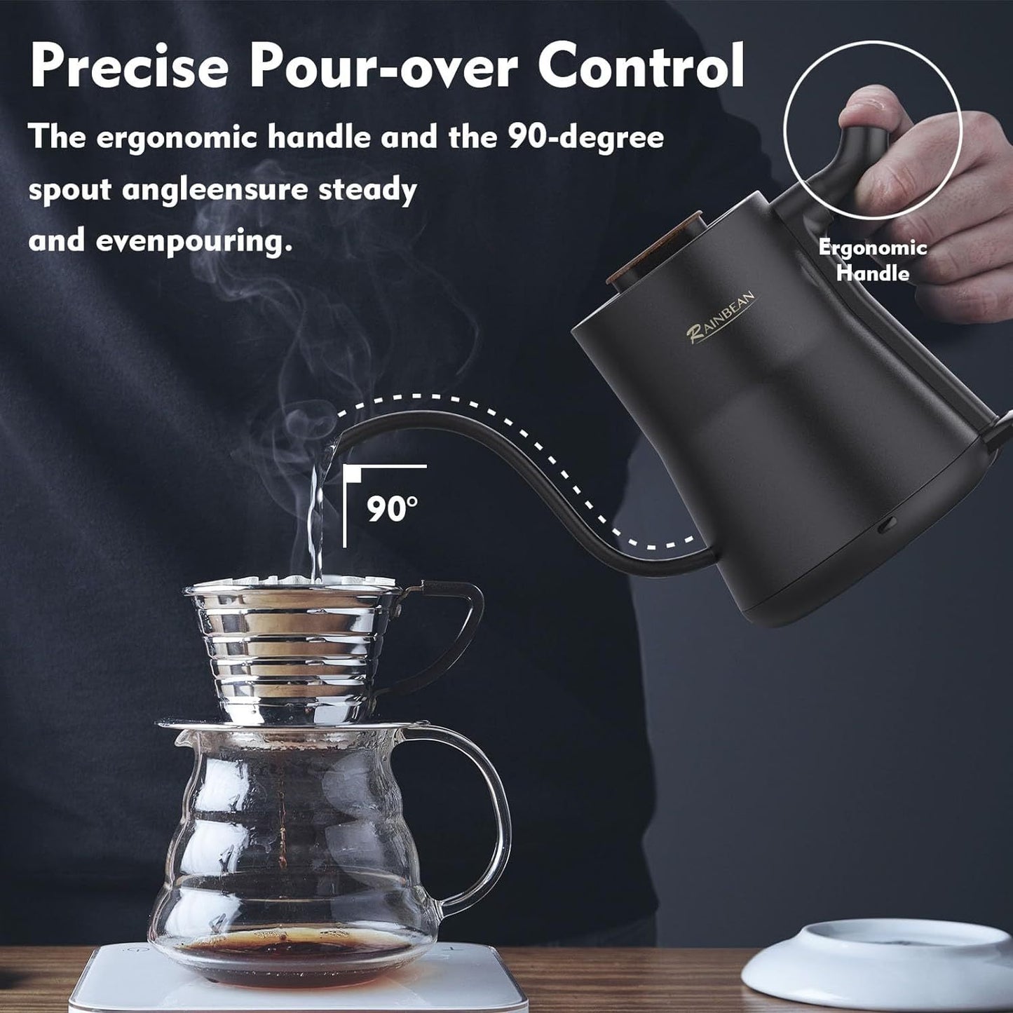 Gooseneck Electric Kettle – Precision Pour Over for Coffee & Tea