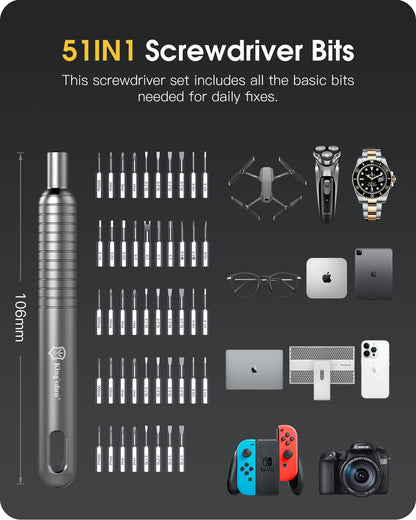 51in1 Magnetic Precision Screwdriver Set for Electronics