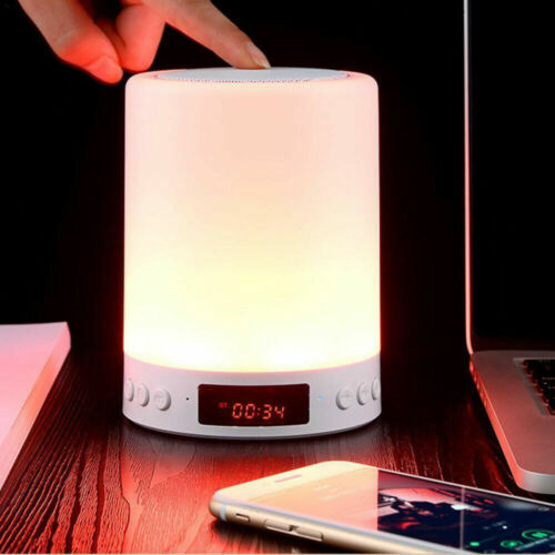 Wireless Night Light Bluetooth Speaker – Color-Changing Touch Lamp