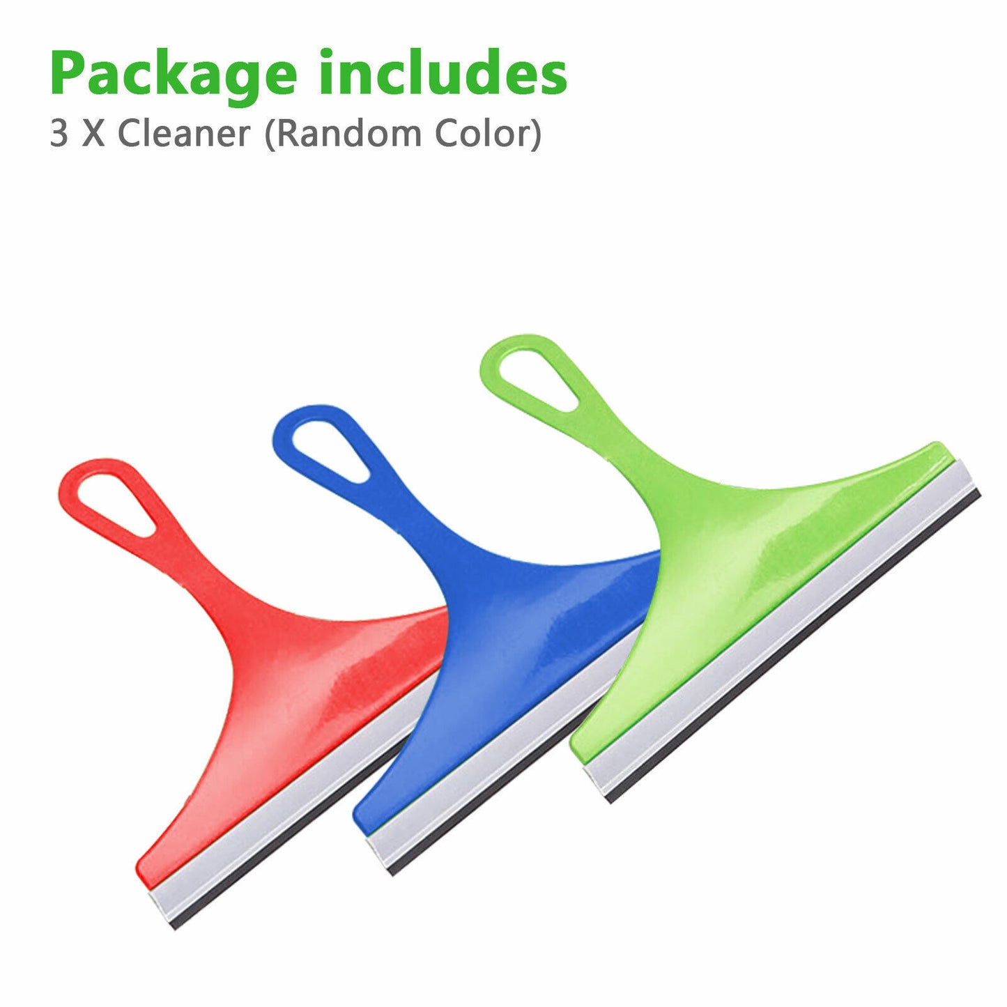 3X Glass Window Wiper Cleaner – Squeegee for Home, Car, Shower, & Mirror