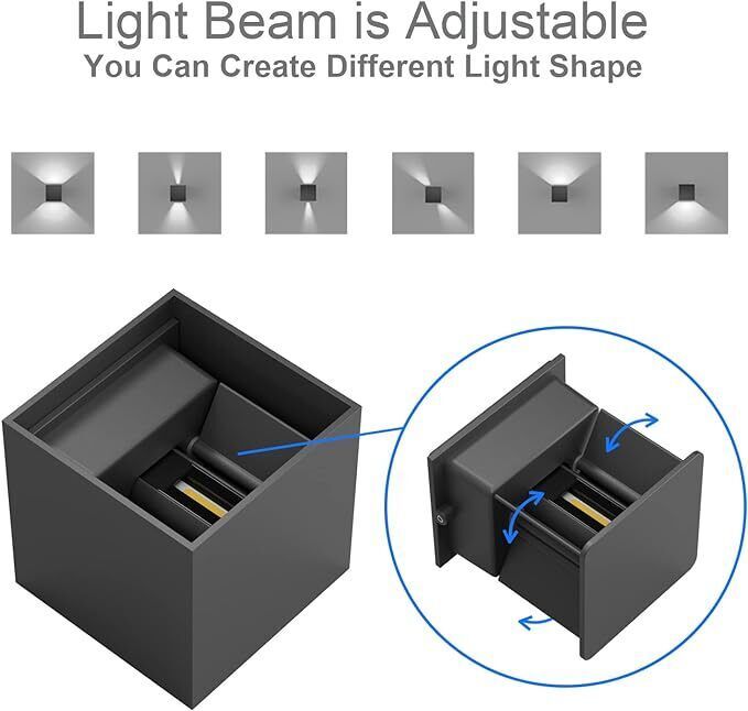 LED Außenleuchte mit Bewegungsmelder – Auf/Ab Sensorlampe für Außen &amp; Innen