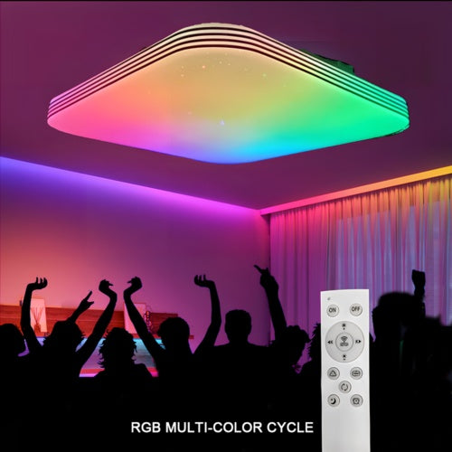 RGB LED Ceiling Light – Dimmable Ceiling Lamp with Remote Control for Living Room