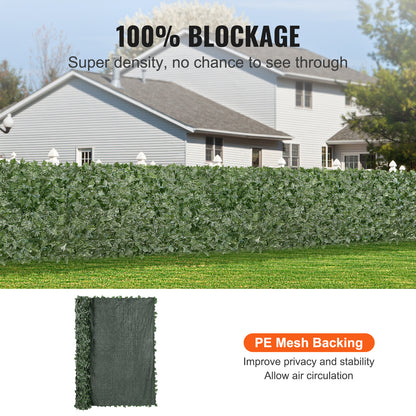 VEVOR Ivy Privacy Fence – 96 x 72 In Artificial Green Wall Screen, Faux Hedges Vine Decoration for Outdoor Garden, Yard, Balcony