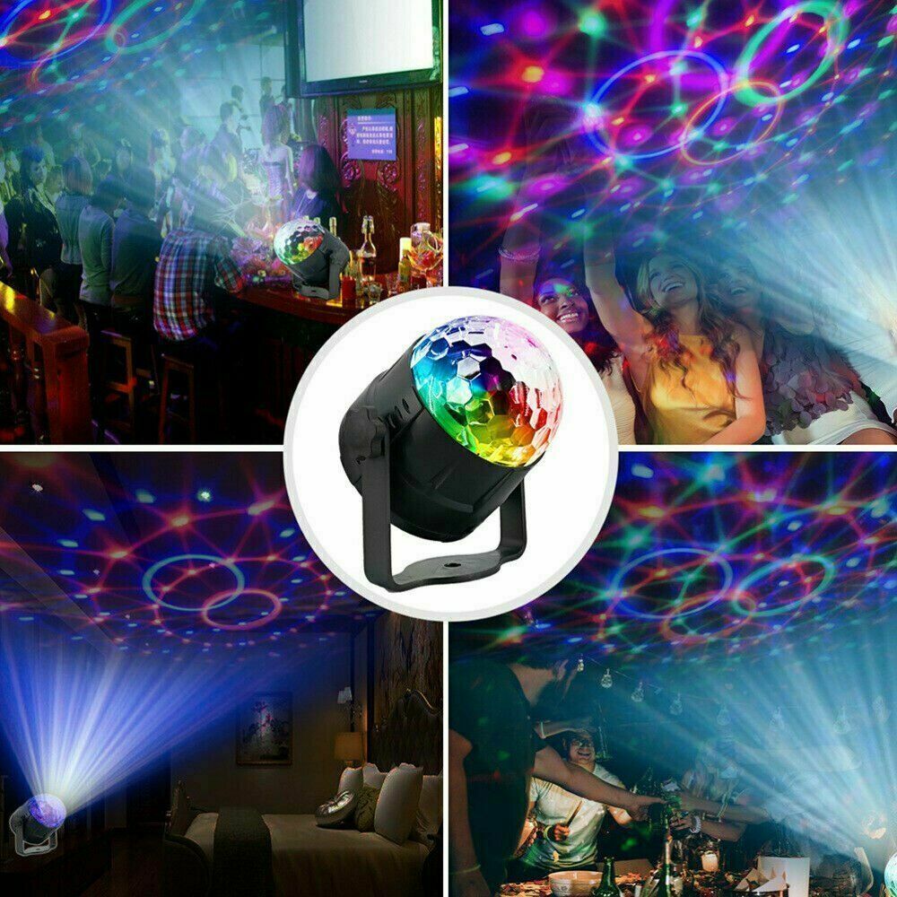 Disco Party Lights – LED Strobe DJ Ball Sound-Activated Dance Lamp