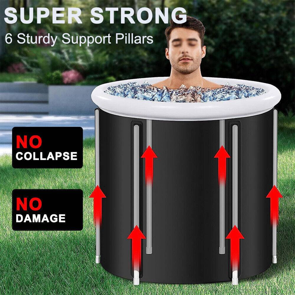 Portable Ice Bath Tub for Athletes – Cold Water Therapy & Hot Tub Folding Bathtub