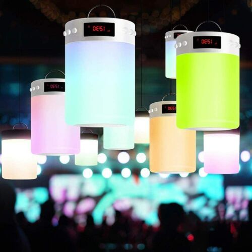 Wireless Night Light Bluetooth Speaker – Color-Changing Touch Lamp