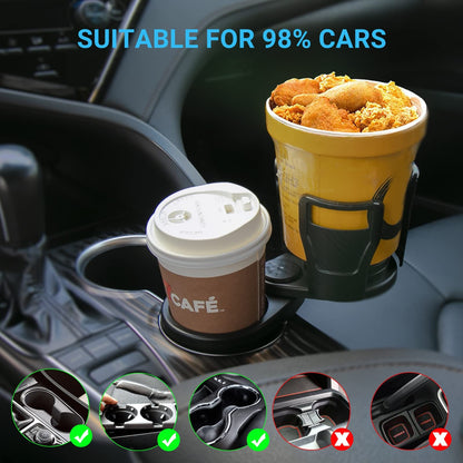 360° Rotatable Car Drinking Bottle Holder – Multifunctional Cup, Phone, and Sunglasses Organizer