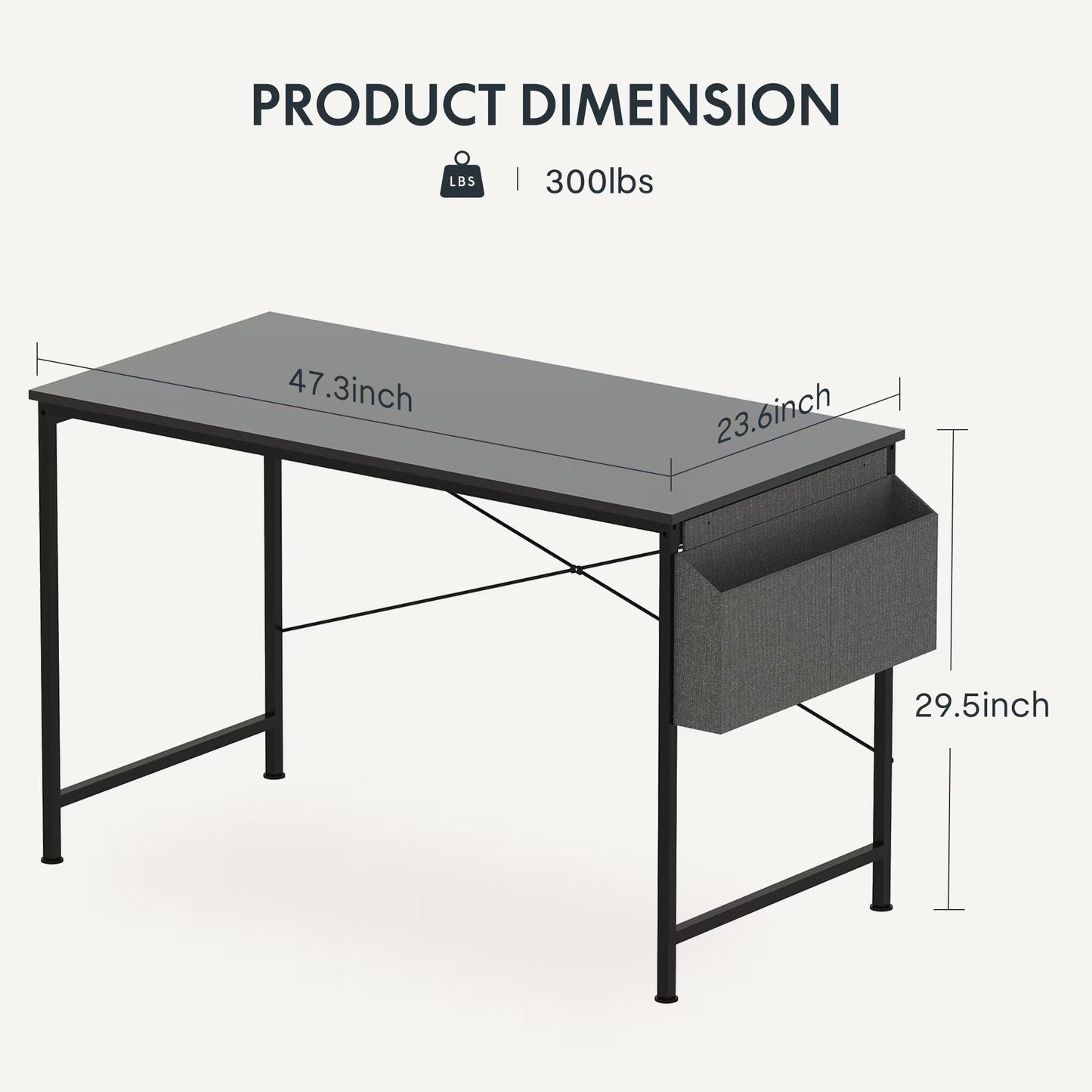 48-Inch Computer Desk - Sleek & Spacious Home Office Workstation