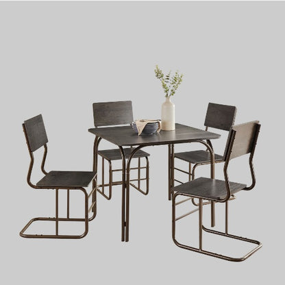 5-Piece Wood Dining Table & 4 Chairs Set - Modern Dining Furniture for Home, Kitchen, or Dining Room