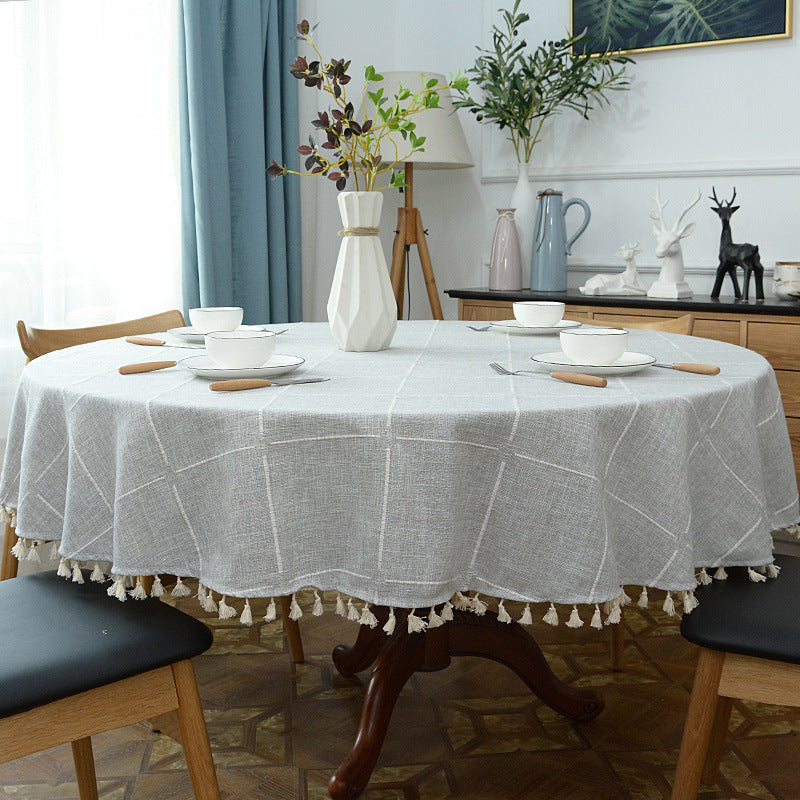 Home Dining Room Large Round Table Cloth - Elegant and Practical Dining Decor