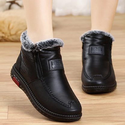 Women's Waterproof Non-slip Cotton Leather Boots ( HOT SALE !!!-60% OFF For a Limited Time )