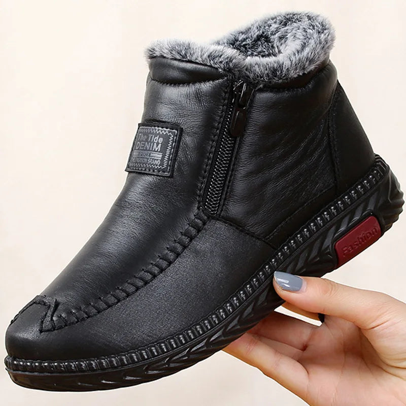 Women's Waterproof Non-slip Cotton Leather Boots ( HOT SALE !!!-60% OFF For a Limited Time )