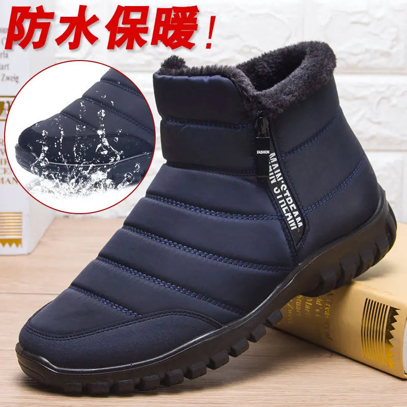 Men's Waterproof Warm Cotton Zipper Snow Ankle Boots ( HOT SALE !!!-60% OFF For a Limited Time )