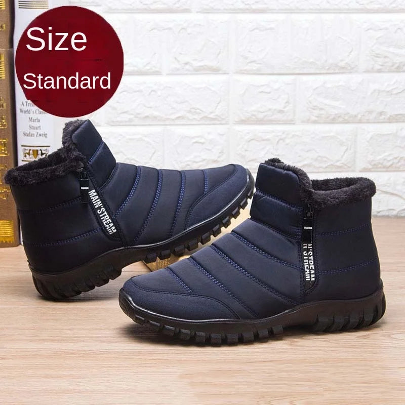 Men's Waterproof Warm Cotton Zipper Snow Ankle Boots ( HOT SALE !!!-60% OFF For a Limited Time )