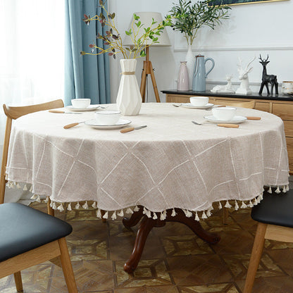 Home Dining Room Large Round Table Cloth - Elegant and Practical Dining Decor