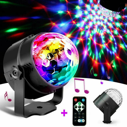 Disco Party Lights – LED Strobe DJ Ball Sound-Activated Dance Lamp