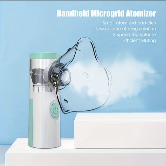 Portable Nebulizer Steam Inhaler - Handheld Mesh Ultrasonic Cool Mist Inhaler for Home & Travel