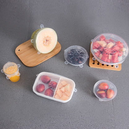 6Pcs Silicone Stretch Lids – Reusable Food Fresh-keeping Covers for Storage