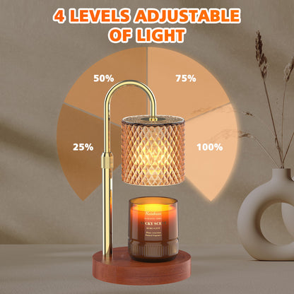 RAINBEAN Candle Warmer Lamp – Adjustable Electric Wax Warmer with Timer & Dimmer